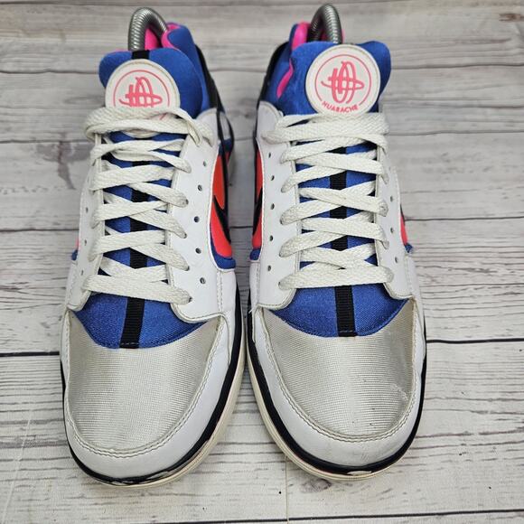 Nike Womens Air Huarache Run 385433-102 Running Shoes Sneakers Size 9 Pink Blue - Picture 3 of 7